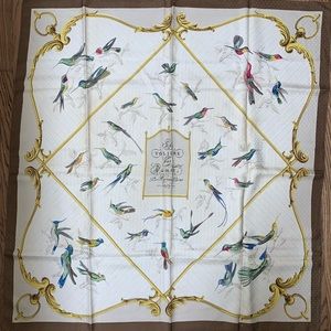 Hermès 1960s “A La Voliere Des Dames” Silk Scarf
